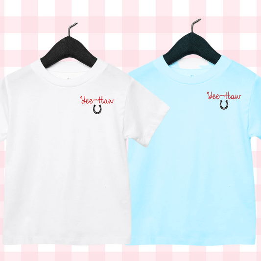 Short Sleeve Yee-Haw Embroidered Shirt